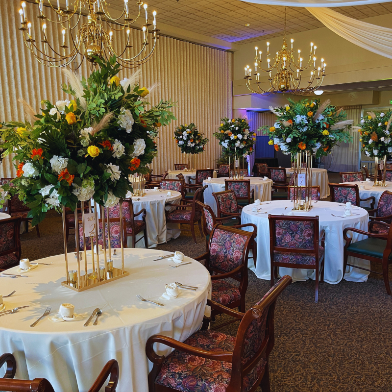 Tall floral centerpieces